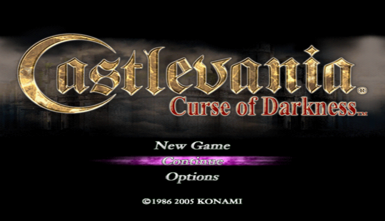 Castlevania Curse of Darkness Title Screen